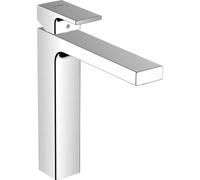 hansgrohe Vernis Shape Mitigeur monocommande pour lavabo 190 avec vidage à tirette en métal, chromé, 71590000, 71590000