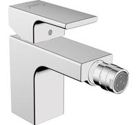 hansgrohe Vernis Shape miscelatore monocomando per bidet con scarico, sporgenza 124 mm, 71211, Colorazione: cromo