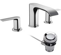 Hansgrohe Vivenis, miscelatore 3 fori per lavabo 90 con scarico, sporgenza 150 mm, 75033, Colorazione: cromo - 75033000
