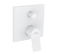 Hansgrohe Vivenis, miscelatore monocomando da incasso per vasca con combinazione di sicurezza integrata, 75416, Colorazione: bianco opaco - 75416700