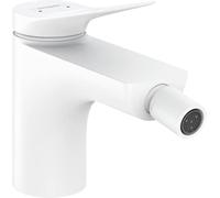 Hansgrohe Vivenis, miscelatore monocomando per bidet con scarico, sporgenza 130 mm, 75200, Colorazione: bianco opaco