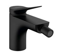 Hansgrohe Miscelatore monocomando per bidet Vivenis con scarico, sporgenza 130 mm, 75200, Nero opaco