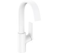 hansgrohe Vivenis Miscelatore monocomando lavabo 210 con bocca orientabile e saltarello, bianco opaco, 75030700