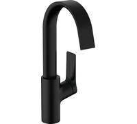 hansgrohe Vivenis robinetterie de lavabo 210, avec bec pivotant et vidage à tirette, portée 139mm, 75030670, 75030670, Colorazione: nero opaco