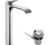 hansgrohe Vivenis, Mitigeur monocommandé 250 pour lavabo avec vidage à tirette, saillie 191 mm, 75040000, 75040000, Colorazione: cromo