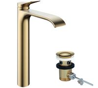 hansgrohe Vivenis, robinetterie de lavabo 250 CoolStart pour lavabos à poser avec vidage à tirette, 75044140, 75044140, Colorazione: Bronzo spazzolato
