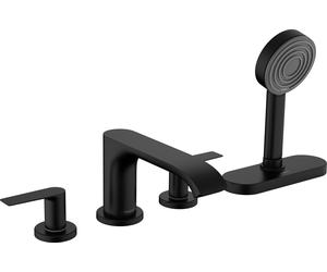hansgrohe Vivenis, robinetterie de plage de baignoire 4 trous avec boîte à flexible (sBox), 75444670, 75444670, Colorazione: Nero opaco