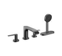 hansgrohe Vivenis rubinetto bordo vasca, miscelatore a due comandi, 75444340, Vivenis nero cromato spazzolato [Rubinetteria Bagno > Rubinetteria Vasca]