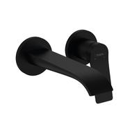hansgrohe Vivenis Mitigeur monocommandé pour lavabo encastré pour montage mural avec bec 19,5 cm, 75050670, 75050670, Colorazione: Nero opaco