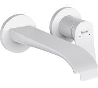 Hansgrohe Vivenis miscelatore monocomando da incasso per lavabo a parete con bocca di erogazione 19,5 cm, 75050, Colorazione: bianco opaco - 75050700