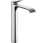 hansgrohe Vivenis - Rubinetto per lavabo senza scarico, per i lavabi, Miscelatore lavabo risparmio idrico (EcoSmart) con altezza bocca 251 mm, cromo, 75042000