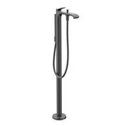 hansgrohe Vivenis rubinetto vasca a pavimento, miscelatore monocomando, 75445340, Vivenis nero cromato spazzolato [Rubinetteria Bagno > Rubinetteria Vasca]