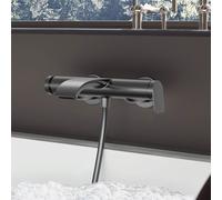 hansgrohe Vivenis rubinetto vasca esterno, miscelatore monocomando, 75420340, Vivenis nero cromato spazzolato [Rubinetteria Bagno > Rubinetteria Vasca]