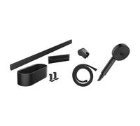 Hansgrohe WallStoris - Set doccetta 105, 3 getti e accessori per bagno, nero opaco 24291670
