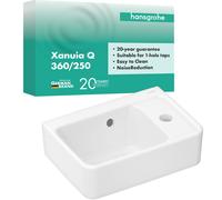 hansgrohe Xanuia Q lave-mains, 1 trou de robinetterie, avec trop-plein, 360x250mm, blanc, 60129450, 60129450
