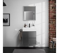 Specchio Hansgrohe Xarita E, illuminazione LED con sensore tattile capacitivo, 600x50x700mm, bianco opaco, riscaldamento a specchio, 54988700