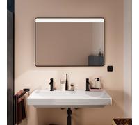 Hansgrohe Xarita Lite Q specchio, illuminazione LED orizzontale, 1000x30x700mm, interruttore a parete, 54959, Colorazione: nero opaco