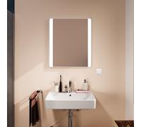 hansgrohe Xarita Lite Q Miroir, illumination LED latérale, 600x30x700mm, interrupteur mural, 54962700, 54962700, Colorazione: Bianco opaco