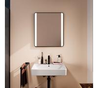 Hansgrohe Xarita Lite Q specchio, illuminazione LED verticale, 600x30x700mm, sensore IR, 54975, Colorazione: nero opaco
