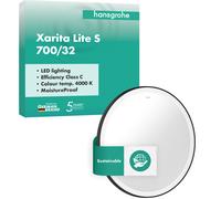 hansgrohe Xarita Lite S miroir, éclairage LED rond, 700x30x700mm, interrupteur mural, 54966670, 54966670, Colorazione: nero opaco