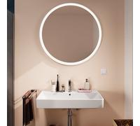 Hansgrohe Xarita Lite S specchio, illuminazione LED rotonda, 900x30x900mm, interruttore a parete, 54967, Colorazione: Bianco opaco
