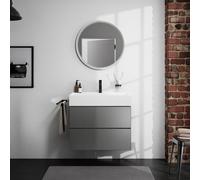 hansgrohe Xarita S miroir, éclairage LED avec capteur tactile capacitif, 700x50x700mm, blanc mat, chauffage du miroir, 54982700, 54982700