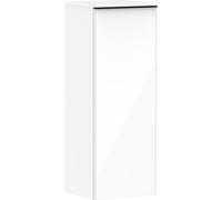 hansgrohe Xelu Q Armoire mi-haute, 400x350, 1 porte, charnières à droite, 2 étagères en verre, 54131670, 54131670, Colorazione: Mobili bianco lucido/maniglia nero opaco