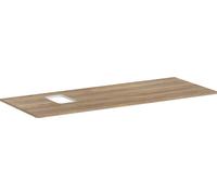 hansgrohe Xelu Q console con foro a sinistra, 1360x550, per lavabo da appoggio, con foro per rubinetto, 54123, Colorazione: Natura di quercia