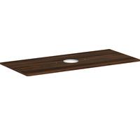 hansgrohe Xelu Q console con foro centrale, 1180x550, per lavabo da appoggio, senza foro per rubinetto, 54115, Colorazione: Noce Scuro