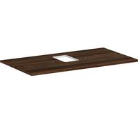 hansgrohe Xelu Q console con foro centrale, 980x550, per lavabo da appoggio, con foro per rubinetto, 54121, Colorazione: Noce Scuro