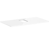 hansgrohe Xelu Q console con foro centrale, 980x550, per lavabo da appoggio, con foro per rubinetto, 54121, Colorazione: Bianco lucido