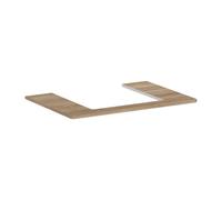 hansgrohe Xelu Q console con foro centrale, 500x480, per lavabo da appoggio, lucido, 54094, Colorazione: Rovere Natura