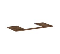 hansgrohe Xelu Q console con foro centrale, 1180x550, per lavabo da appoggio 600x480mm, lucido, 54111, Colorazione: Noce Scuro