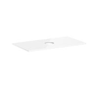hansgrohe Xelu Q console con foro rotondo al centro, 980x550, per lavabo da appoggio, senza foro per rubinetto, 54114, Colorazione: Bianco lucido