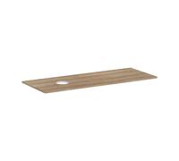 hansgrohe Xelu Q console con foro circolare a sinistra, 1360x550, per lavabo da appoggio, senza foro per rubinetto, 54116, Colorazione: Natura di quercia