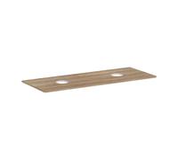 hansgrohe Xelu Q Console avec 2 découpes rondes, 1360x550, pour vasque à poser, sans trou pour robinet, 54118230, 54118230, Colorazione: Natura di quercia