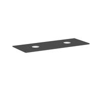 hansgrohe Xelu Q console con 2 fori rotondi, 1360x550, per lavabo da appoggio, senza foro per rubinetto, 54118, Colorazione: Grigio diamante opaco