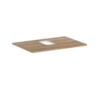 hansgrohe Xelu Q console con fori al centro, 780x550, per lavabo da appoggio, con foro per rubinetto, 54120, Colorazione: Natura di quercia