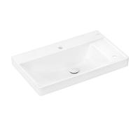 hansgrohe Xelu Q lavabo, 2 trous pour robinet, avec tablette, avec vidage, sans trop-plein, 800x480mm, blanc, 61025450, 61025450, Colorazione: Bianco/dietro la mensola