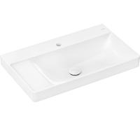 hansgrohe Xelu Q lavabo avec tablette à gauche, sans percement pour la robinetterie, sans trop-plein, avec vidage, 800x480mm, blanc, 61030450, 61030450, Colorazione: Bianco/con foro per rubinetto