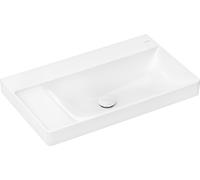 hansgrohe Xelu Q lavabo avec tablette à gauche, sans percement pour la robinetterie, sans trop-plein, avec vidage, 800x480mm, blanc, 61032450, 61032450, Colorazione: Bianco/senza foro per rubinetto