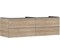 hansgrohe Xelu Q Meuble sous-lavabo, 1560x550, 4 tiroirs, pour vasques à poser, sans découpe de siphon, 54092000, 54092000, Colorazione: Mobili rovere natura/maniglia cromata