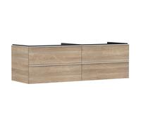 hansgrohe Xelu Q Meuble sous-lavabo, 1560x550, 4 tiroirs, pour vasques à poser, sans découpe de siphon, 54092700, 54092700, Colorazione: Mobili Rovere Natura/Maniglia Bianco Opaco