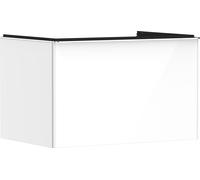 hansgrohe Xelu Q meuble sous-lavabo, 780x550, 1 tiroir, pour consoles avec vasque à poser, poli, 54054000, 54054000, Colorazione: Mobili bianco lucido / Maniglia cromata