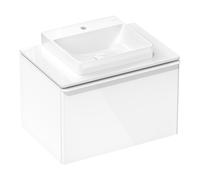 hansgrohe Xelu Q meuble sous-lavabo, 780x550, 1 tiroir, pour consoles avec vasque à poser, poli, 54054700, 54054700, Colorazione: Mobili bianco lucido/maniglia bianco opaco