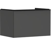 hansgrohe Xelu Q meuble sous-lavabo, 780x550, 1 tiroir, pour consoles avec vasque à poser, poli, 54055670, 54055670, Colorazione: Mobili Grigio diamante opaco/maniglia nera opaca