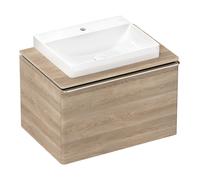 hansgrohe Xelu Q meuble sous-lavabo, 780x550, 1 tiroir, pour consoles avec vasque à poser, poli, 54056000, 54056000, Colorazione: Mobili rovere natura/maniglia cromata