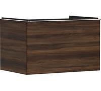 hansgrohe Xelu Q meuble sous-lavabo, 780x550, 1 tiroir, pour consoles avec vasque à poser, poli, 54057000, 54057000, Colorazione: Mobili Noce scuro/maniglia Cromo
