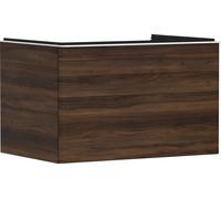 hansgrohe Xelu Q meuble sous-lavabo, 780x550, 1 tiroir, pour consoles avec vasque à poser, poli, 54057700, 54057700, Colorazione: Mobili Noce scuro/Manico bianco opaco