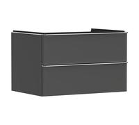 hansgrohe Xelu Q Meuble sous-lavabo, 780x550, 2 tiroirs, pour console avec vasque à poser, 54075000, 54075000, Colorazione: Mobili Grigio diamante opaco/maniglia cromata
